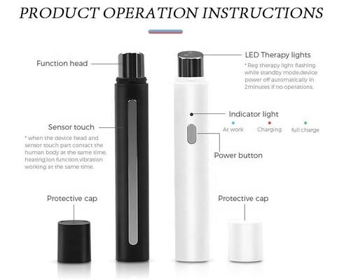 Dimensione del prodotto 2x11.8x2cm ABS Eye Point Massage Pen Cosmetic Care Massager Rust Remover