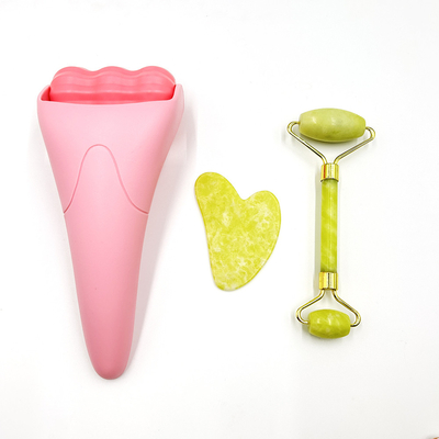 Massaggio del viso Jade Roller per la ricrescita dei capelli Dispositivo di bellezza e anti-invecchiamento naturale