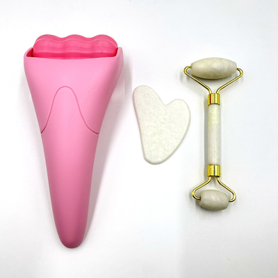 Massaggio del viso Jade Roller per la ricrescita dei capelli Dispositivo di bellezza e anti-invecchiamento naturale