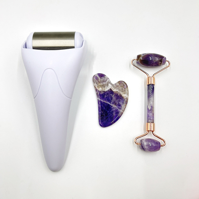 Massaggio del viso Jade Roller per la ricrescita dei capelli Dispositivo di bellezza e anti-invecchiamento naturale