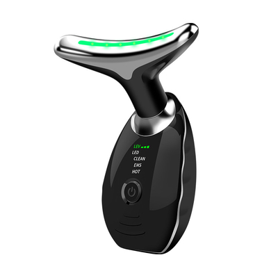 Massaggiatore per il lifting del viso e del collo in acciaio inossidabile ABS con terapia a LED e tappi di tipo altro