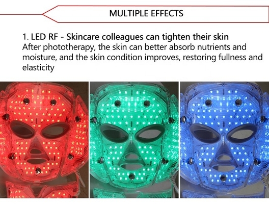 Voltaggio 110V-240V 7 Color LED Maschera Facciale Terapia con luce per il rafforzamento e la stretta della pelle