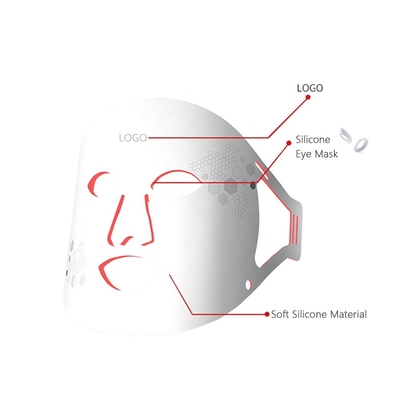 Maschera facciale a LED in silicone per la stretta delle forme personalizzate e del peso netto del prodotto 0,5 kg