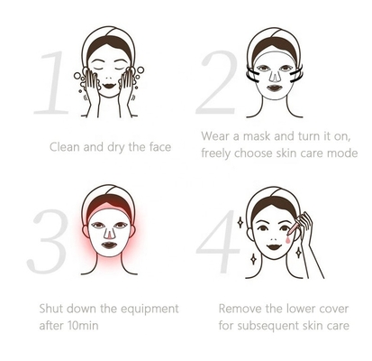 Maschera facciale a LED in silicone per la stretta delle forme personalizzate e del peso netto del prodotto 0,5 kg