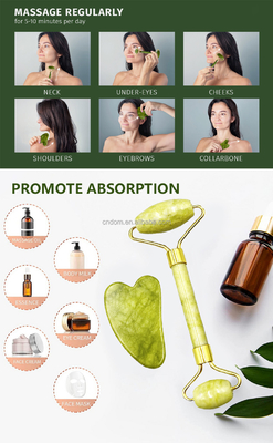 Anti-Aging Pietra naturale Rosa Bianco Mini Pelle Faciale Custom Box Magnetica Imballaggio Rosso Giada Roller