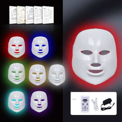 7 colori LED maschera per il viso tappi di tipo CN per la terapia antirughe luce rossa impermeabile NO