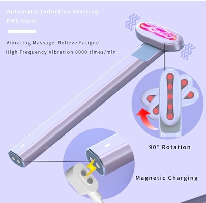 Assistenza sanitaria personale 155*18,3*23,4 mm Rotation Microcurrent Ems Massaggiatore oculare Pen Wand