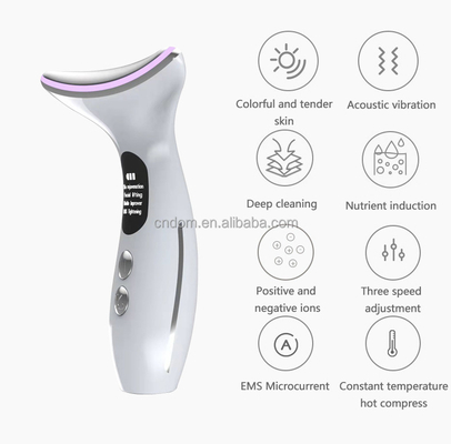 Neck Beauty Dispositivo a batteria a 3 teste Massaggiatore elettrico con materiale in acciaio inossidabile ABS