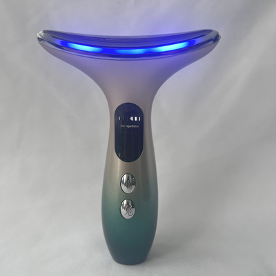 Equipaggiamento di bellezza multifunzione Massaggio del collo e del viso EMS Dispositivo di bellezza a vibrazione riscaldata
