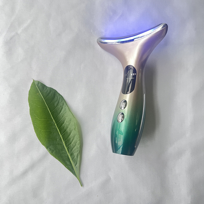 Equipaggiamento di bellezza multifunzione Massaggio del collo e del viso EMS Dispositivo di bellezza a vibrazione riscaldata