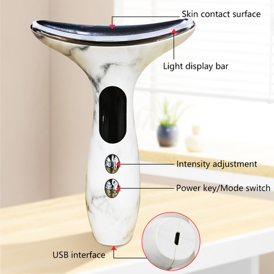Tecnologia anti-invecchiamento EMS Dispositivo elettrico per il collo e il viso per la rimozione delle rughe e la cura della pelle