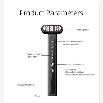 USB carica occhio bacchetta di luce terapia bacchetta Ems Vibrating Face Massager Lifting occhio 46G