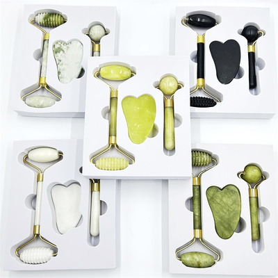 Xiuyan Stone Handle Grande Corpo Gua Sha Jade Roller Gua Sha per i muscoli doloranti Massaggiatore
