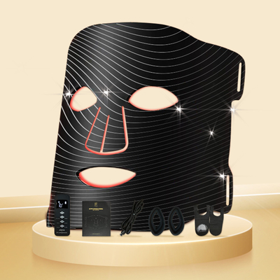 Maschera per la terapia facciale con pulsazione di luce a LED con soluzione di cura della pelle compatta a vibrazione