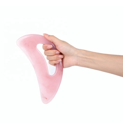Massaggiatore del collo portatile a forma di cuore Green Jade Guasha Pad con resina di cera d'api