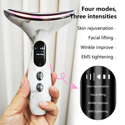 Dispositivo di sollevamento del viso 7 in 1 Potenza nominale 2.5W Dispositivo per il collo e il viso per il trattamento delle rughe
