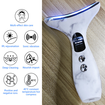 Dispositivo di sollevamento del viso 7 in 1 Potenza nominale 2.5W Dispositivo per il collo e il viso per il trattamento delle rughe