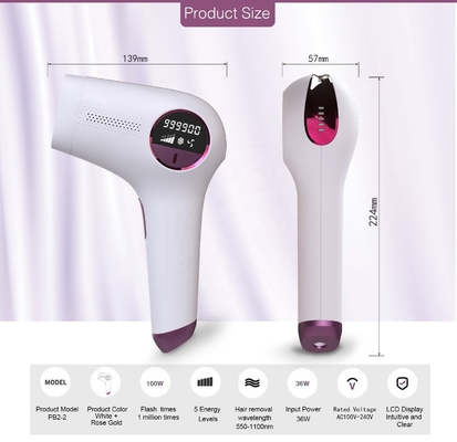 999900 Flashes Dispositivo di depilazione IPL per donne Corpo permanente Bikini Gamba Braccio Volto