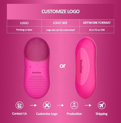 130*56*28 Spazzola da lavaggio del viso in silicone con ricarica wireless e massaggio impermeabile IPX6