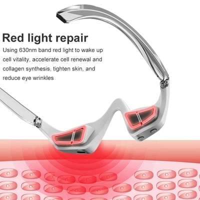 Dispositivo di terapia con luce rossa a LED a vibrazione plastica con massaggiatore oculare a micro corrente Ems