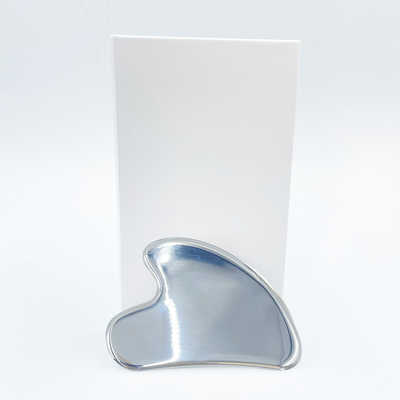 Massaggio Faciale Acciaio Inossidabile Verde Gua Sha Pietra per Collo e Volto Logo Personalizzato Bellezza