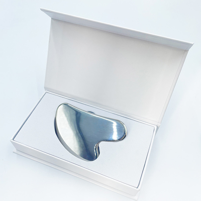 Massaggio Faciale Acciaio Inossidabile Verde Gua Sha Pietra per Collo e Volto Logo Personalizzato Bellezza