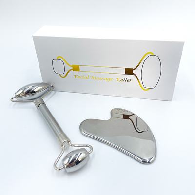 Area bersaglio del corpo Cuore in acciaio inossidabile Gua Sha per facelift Globi di ghiaccio Logo personalizzato