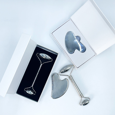 Acciaio inossidabile Massaggio del viso per la salute Roller Gua Sha Cryo Stick per collo e viso