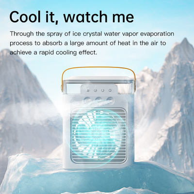 2024USB portatile ricaricabile mini camera di acqua raffreddatore d'aria con batteria USB Ventilatore pieghevole