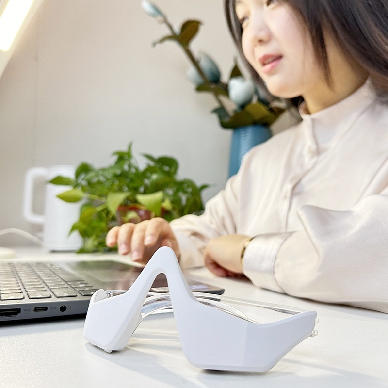 Dispositivo di terapia della luce rossa LED a vibrazione oculare 3D per anti-invecchiamento e rimozione dei cerchi scuri