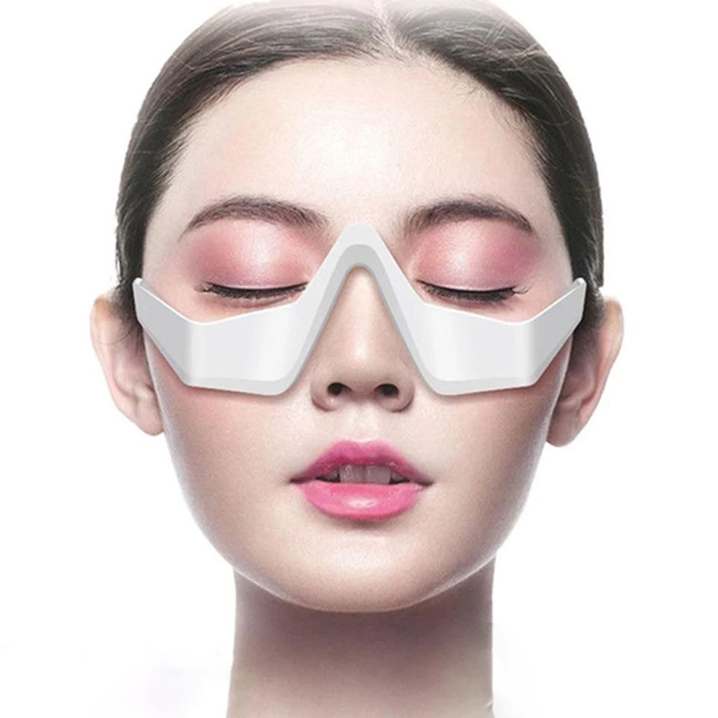 Dispositivo di terapia con luce rossa a LED a vibrazione plastica con massaggiatore oculare a micro corrente Ems